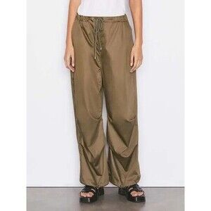 FRAME Women's Parachute Balloon Pant size S NWT Pull-On Drawstring Cotton Satin